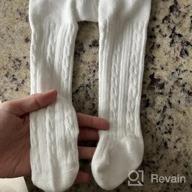 img 1 attached to CozyWay Baby Girls Tights: Cable Knit Leggings Stockings Cotton 1-5 Pack Pantyhose For Infants & Toddlers 0-4T review by Julio Fernandez