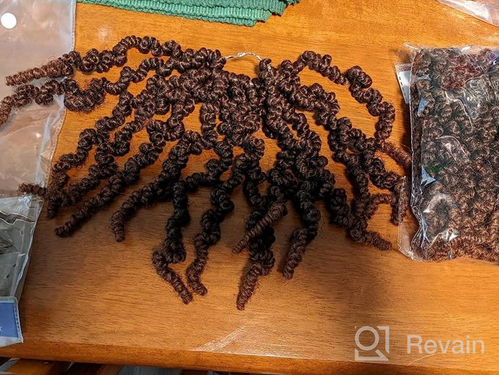 img 1 attached to 3 Packs Short Curly Spring Pre-Twisted Braids Synthetic Crochet Hair Extensions 10 Inch 15 Strands/Pack Ombre Crochet Twist Braids Fiber Fluffy Curly Twist Braiding Hair Bulk (10“ (Pack Of 3), 1B#) review by Caleb Eichbauer