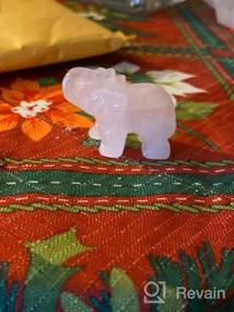 img 5 attached to SUNYIK Rose Quartz Elephant Pocket Statue Kitchen Guardian Healing Figurine Decor 1.5