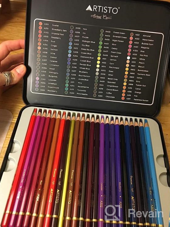 img 1 attached to Premium Artisto Colored Pencils Set Of 72 With Soft Core Leads, Blendable And Vibrant Colors, Ideal For Novice And Expert Artists review by Matt Watkins