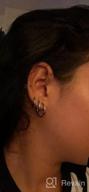 img 1 attached to Stylish & Hypoallergenic: Set of 8 Small Hoop Earrings in Stainless Steel 👑 - Nickel-Free Silver & Gold for Girls and Women (10 14 16MM) by EXGOX review by John Patel