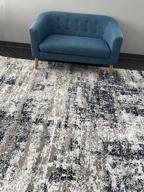 img 1 attached to Gray Distressed Abstract Area Rug, 5' X 7', By Rugshop - Achieve A Stand-Out Look For Your Home Interiors review by Shawn Vennakota