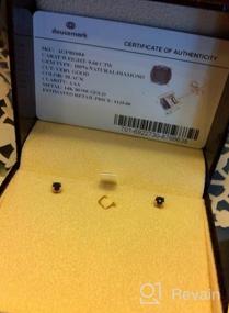 img 5 attached to Exquisite 14K Gold Black Diamond Earrings: Perfect Women's-Girls Gift-Box with Authenticity Cards - 4 mm, 2/3 ct t.w.