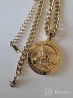 img 1 attached to HZMAN Archangel Catholic Stainless Necklace review by Dominic Ceo