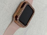 img 1 attached to 5-Pack Bling Crystal Diamond Apple Watch 8 & 7 Case With Screen Protector - Surace 41Mm Tempered Glass Protective Cover For Series 7/8 review by Rory Kelley