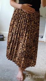 img 6 attached to CHARTOU Women'S High Waisted Pleated Midi-Long Skirt With Elastic Waistband And Stylish Leopard Print Design