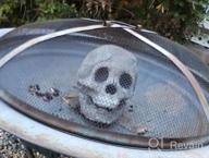 img 1 attached to MYard Fireproof Demon Fire Pit Skull (Hollow, Flame From Eye Holes) Gas Log For Fireplace, Firepit, Camp Fire, Halloween Decor (Demon Black Skull, 1Pk) review by Laura Ramos