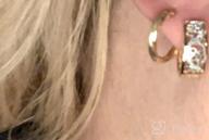img 1 attached to Dainty 14K Gold Silver Filigree Hoop Earrings for Sensitive Ears - Fashionable Texture Flower Chic Huggie Hoops - Perfect Hypoallergenic Gifts for Best Friend, Mom, and Mother's Day Birthday review by Nikki Rodriguez
