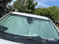 img 1 attached to Protect Your Jeep From Heat With Magnelex Windshield Sun Shade & Bonus Steering Wheel Sun Shade - 240T Reflective Fabric For Effective Sunlight Blockage And Foldable Design For Easy Storage review by Kevin Mills