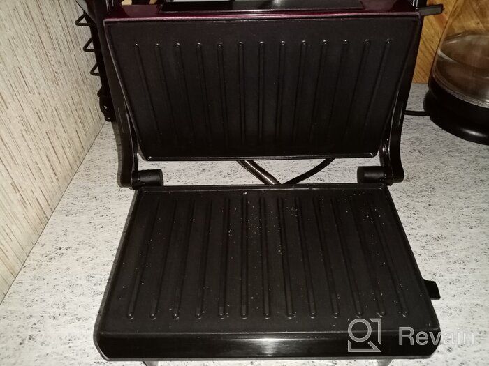 img 3 attached to Sandwich maker Kitfort KT-1609 Panini Maker, red review by Agata Stadnicka ᠌