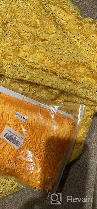 img 1 attached to Mustard Yellow 6-Inch Chainette Fringe Trim Tassel - 10 Yards For Latin Dress, Lamp Shade Decoration Or DIY Crafts Sewing Trim review by Julie Geier