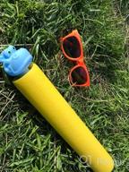 картинка 1 прикреплена к отзыву Kids Water Blaster Gun Soaker Set - 4 Pack Foam Squirt Guns With 4 Kids Sunglasses For Summer Party Favors, Outdoor Backyard Fun Water Toys от Jon Delgado