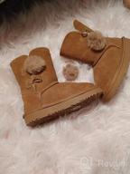 img 1 attached to 🐑 DREAM PAIRS Shorty Pompom Chesnut Sheepskin Boys' Shoes: Cozy Comfort for Your Little Ones review by Drew Cage