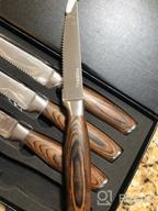 img 1 attached to 4-Piece Set Of High-Carbon German Stainless Steel Steak Knives With Full Tang, Ergonomic ABS Handle, And Serated Blade - Perfect For Gifting In A Presentation Box review by Octavius Webster