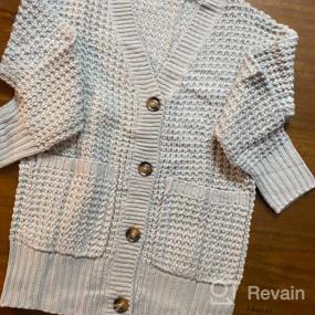 img 5 attached to Cute And Cozy: Imily Bela Girls' Knit Cardigans With Pockets For Comfortable Winter Style