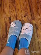 img 1 attached to Memory Foam Home Slippers For Women And Men - Cozy Slip On Animal Design, Comfortable Couple House Shoes Indoor/Outdoor. review by Brian Rogers