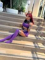 img 1 attached to Princess Koriand'R Cosplay Costume With Stockings - Purple Outfit, US Women'S X-Small Size By C-ZOFEK review by Trey Dikici