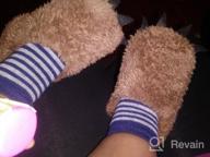 img 1 attached to Winter Infant Crib Shoes: Adorable Bear Paw Slippers For Baby Boys And Girls review by Aaron Guy