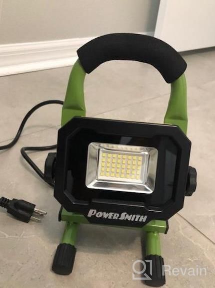 img 1 attached to Illuminate Your Workspace With PowerSmith'S 7,000 Lumen Portable LED Work Light - Metal Stand, Sealed Switch, And 5 Year Warranty Included! review by Greg Simms