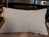 img 1 attached to Set Of 2 Puredown® Feather Throw Pillow Inserts - 18X18 Inches, Light Gray For Bed & Couch Decor review by Gregory Castellanos