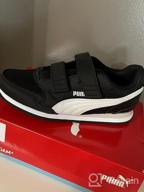 img 1 attached to PUMA Unisex Toddler Sneakers: Carson 2 Metallic Mesh Hook and Loop - Black-Gold, Size 4 review by Juice Jali