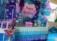 img 1 attached to Mermaid Balloon Garland Kit With 121Pcs Including Mermaid Tail Foil Balloons And Light Blue Foil Fringe Curtain For Under The Sea Party Decorations - JOYYPOP (Silver Color) review by Dante Jeppi