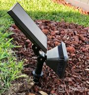 img 1 attached to Adjustable Outdoor Solar Spotlights - Waterproof 2-In-1 Solar Landscape Lights For Garden And Yard - Dusk-To-Dawn Solar Powered Wall Lights - Warm White (Pack Of 2) By URPOWER review by Dylan Baldwin