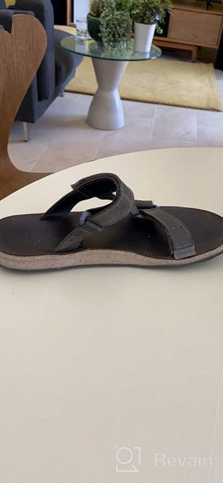 img 1 attached to Teva Leather 👡 Universal Slide Sandal - Black review by Omar Card