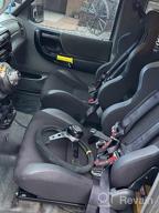 img 1 attached to ModifyStreet 1 Pair Universal Black Pineapple Fabric/PVC Leather Racing Seats review by Jason Burnside