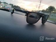 img 1 attached to Carbon Fiber Polarized Sunglasses For Men With UV Protection: Stylish And Functional Shades For Golfing And Fishing review by Dexter Pullen