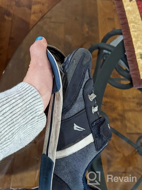 img 1 attached to Nautica Kids Calloway Sneakers - Adjustable 👟 Bungee Straps Casual Shoes with Strap (Toddler/Little Kid) review by Kevin Mills