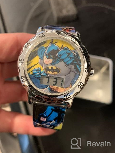 img 1 attached to BAT5041 Batman Watch for 🦇 Kids with Durable Black Rubber Band review by John Beltran