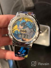 img 6 attached to BAT5041 Batman Watch for 🦇 Kids with Durable Black Rubber Band