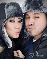 img 1 attached to Stay Warm And Stylish This Winter With Mysuntown'S Trapper Hat Ushanka For Women And Men review by Aavon Dark