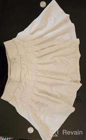 img 5 attached to Плиссированная теннисная юбка YOLIX для женщин - белые шорты для гольфа с карманами для бега и тренировок