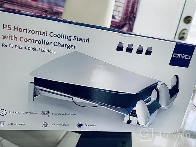 img 1 attached to OIVO PS5 Horizontal Stand With Cooling Fan & Controller Charger - Playstation 5 Console Accessories review by Jose Miller