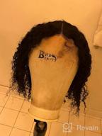 картинка 1 прикреплена к отзыву Get Fabulous Curls With ALLRUN Brazilian Kinky Curly Human Hair Wig - Pre Plucked, Baby Hair, Bleached Knots, 150% Density, 4X4 Lace Front, Perfect For Black Women (16 Inch) от Timothy Henry