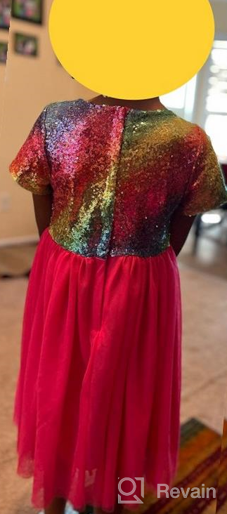 img 1 attached to Sparkle And Shine: The Cilucu Sequin Tutu Dress For Toddler Girls With Adorable Bow And Short Sleeve review by George Marquez