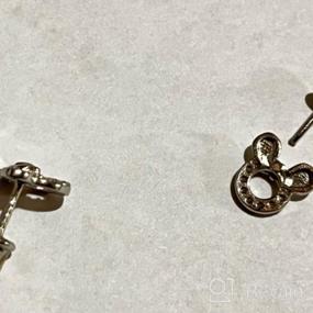 img 8 attached to Sterling Silver Rhodium Plated Zirconia Screwback Earrings for Girls' Jewelry