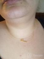 img 1 attached to Personalized Elegance With KISPER 18K Gold Plated Pendant Necklace review by Troy Coste