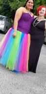 img 1 attached to 💃 CoutureBridal® Long Tutu Rainbow Tulle Skirt for Women - Fluffy Performance Skirt review by Khalil Hopp