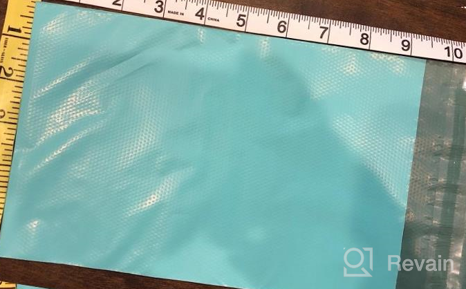 img 1 attached to 100 Pcs 12X15.5 Teal Poly Mailer Envelopes For Clothing/ T-Shirt/ Shirt Shipping Bags, Embossed Dots Design Self-Adhesive Postal Bags - Fuxury review by Monica Mortensen