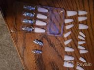 картинка 1 прикреплена к отзыву Long-Lasting Press On Nails Set In Light Sky Blue With Bonus Prep Pad, Mini File, Cuticle Stick, And 24 Reusable Faux Nails By Miraga от Aaron Moore