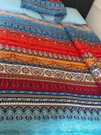 img 1 attached to Experience Chic Comfort With Flysheep'S Boho Bedding Set - 7 Pieces Queen Size Fit, Tribal Striped Prints, And Reversible Comforter review by Jeff Apel