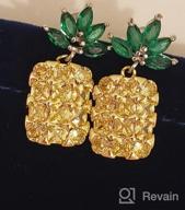 img 1 attached to Uloveido PT001: Adorable Pineapple Jewelry Set with CZ Stones - Necklace & Earrings review by Jim Martin