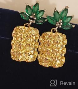 img 8 attached to Uloveido PT001: Adorable Pineapple Jewelry Set with CZ Stones - Necklace & Earrings