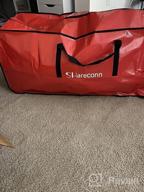 img 1 attached to 9Ft Christmas Tree Storage Bag - Reinforced Handles, Dual Zipper & Waterproof Material For Protection From Dirt & Moisture | SHareconn Red Tote review by Jerome Godwin