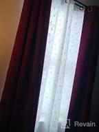 img 1 attached to Semi Sheer Curtains Linen Look Floral Embroidered Grommet 52X84 Inch Set Of 2 Grey MIUCO Living Room review by Richie Kotun