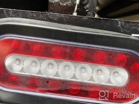 img 6 attached to Tinpec 2PCS Oval LED Trailer Tail Lights: Waterproof, Stop Brake, Turn Signal Lights for Trailers Trucks RVs (Red and Yellow)