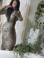 img 1 attached to High-Necked Midi Bodycon Party Club Dress With Long Sleeve In Tigerskin, Snakeskin, And Leopard Print For Women By LuFeng review by Michael Ramu